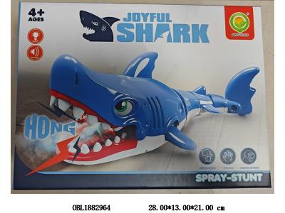 遥控鲨鱼带灯光声音喷雾 机身4*AA不包电 遥控器2*AA不包电_OBL1882964