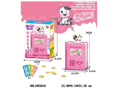 魔法书
卡通存钱罐 带灯光音乐密码
/模拟指纹
/自动开门
 /自动卷钱 3*AA不包电 奶牛_OBL1883010