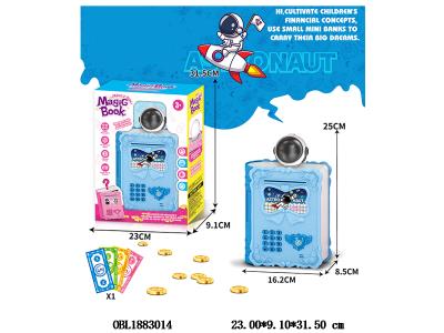 魔法书
卡通存钱罐 带灯光音乐密码
/模拟指纹
/自动开门
 /自动卷钱 3*AA不包电 太空人_OBL1883014