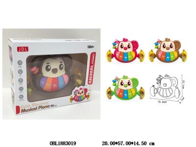 多功能萌猴音乐电子琴 带灯光音乐 2色混装 2*AA不包电_OBL1883019