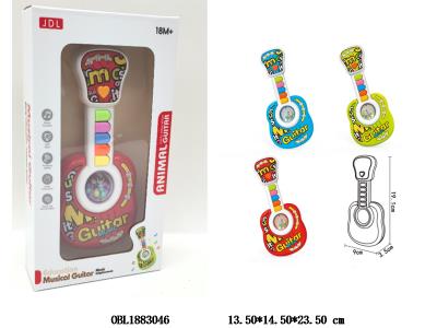 多功能吉他音乐电子琴 带灯光音乐 3色混装 2*AA不包电_OBL1883046