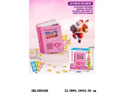 魔法书
卡通存钱罐 带灯光音乐密码
/模拟指纹
/自动开门
 /自动卷钱 3*AA不包电 圣诞老人_OBL1883468