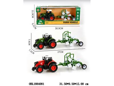 合金回力农夫车拖风车 2色混装_OBL1884081