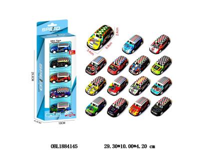 5只装回力铁皮跑车套装 15款混装_OBL1884145