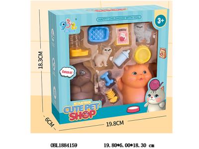 2只装搪胶小猫套装_OBL1884159