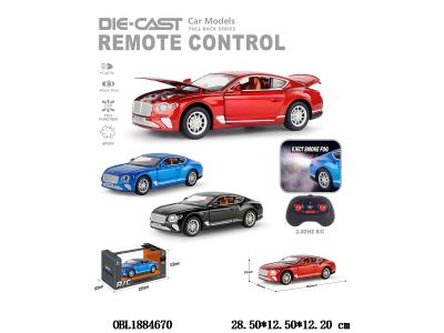 1:22遥控合金车带灯光喷雾 可开门 配USB线 车身3.7V包电 遥控器2*AA不包电 2.4G 3色混装_OBL1884670