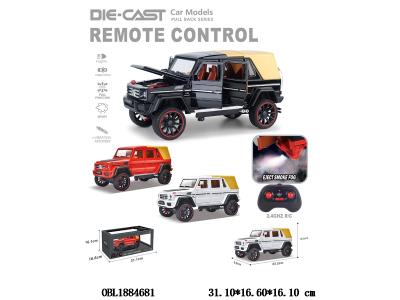 1:22遥控合金车带灯光喷雾 可开门 配USB线 车身3.7V包电 遥控器2*AA不包电 2.4G 3色混装_OBL1884681