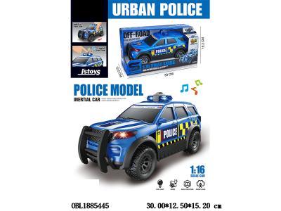 1:16惯性警车带灯光音乐 3*AG13包电_OBL1885445