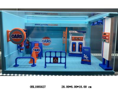 加油机合金场景套装带灯光 3*AG13包电 带亚克力_OBL1885627