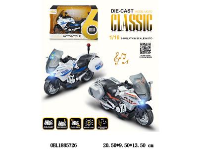 1:10合金回力摩托车带灯光声音 3*AG3 2色混装_OBL1885726