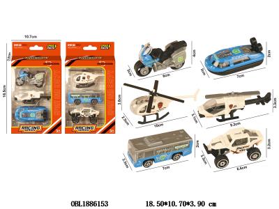 3只装滑行警车/飞机/摩托车/船艇 6款混装_OBL1886153