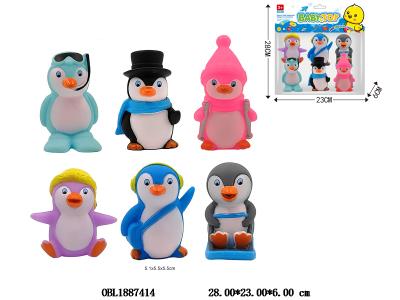 6只装搪胶企鹅 带BB哨_OBL1887414