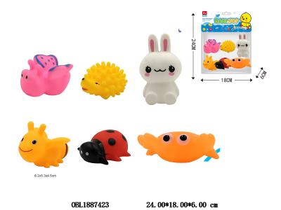 6只装搪胶动物套装 带BB哨_OBL1887423