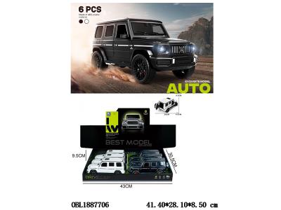 惯性车带灯光声音 可开门 3*AG13包电 2色混装 6只装一展示盒_OBL1887706