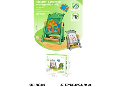 鳄鱼立式绘画板带临摹盒 2色混装_OBL1889210