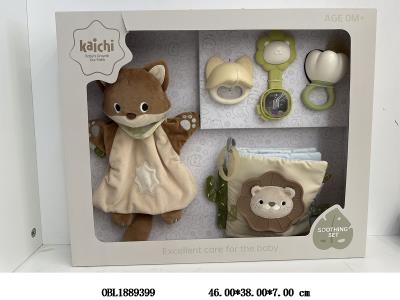 婴儿摇铃/布书/毛绒安抚公仔套装_OBL1889399