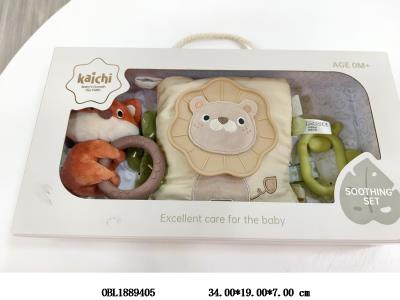 狮子布书/狐狸胶环摇铃/蜜蜂套装_OBL1889405