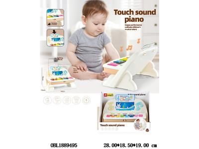 音符触摸弹奏钢琴配4张双面乐谱 3*AA不包电_OBL1889495