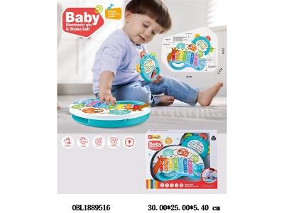 益智早教触摸弹奏钢琴配3张双面乐谱 3*AA不包电_OBL1889516