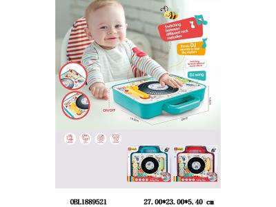 益智早教音乐启蒙仿真DJ台 2*AA不包电 2色混装_OBL1889521