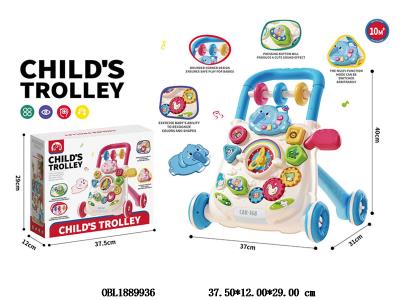 婴儿学步车带灯光音乐 2*AAA不包电 2色混装_OBL1889936