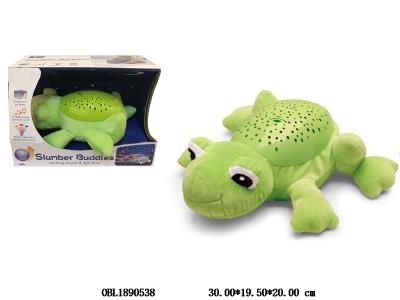 安抚青蛙带灯光音乐投影 3*AA不包电_OBL1890538