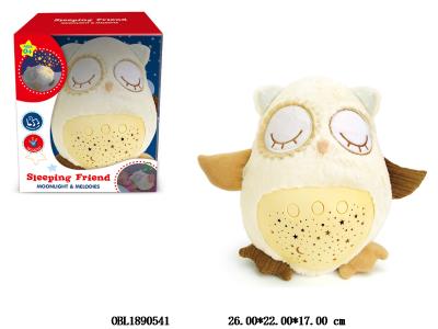 安抚猫头鹰带灯光音乐投影 3*AA不包电_OBL1890541