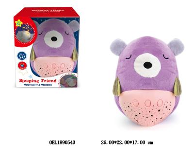 安抚睡眠熊带灯光音乐投影 3*AA不包电_OBL1890543