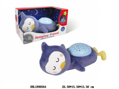 企鹅安抚小夜灯带投影 2*AAA不包电_OBL1890564