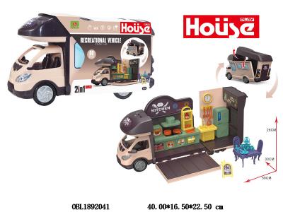 电动房车带灯光音乐 厨房主题场景 3*AA不包电_OBL1892041