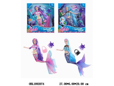 11.5寸实身活动关节美人鱼芭芘套装 主体衣服1款1色 2款混装_OBL1892074