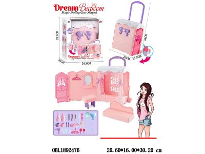 芭芘公仔配件套装 拉杆箱_OBL1892476