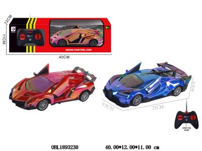 1:24 仿真遥控跑车 带灯光 一键开门 车身3*AA不包电 遥控2*AA不包电 2色混装_OBL1893230