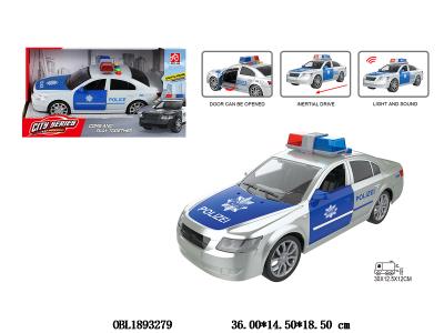 惯性警车带灯光声音 可开门 3*AAA不包电_OBL1893279