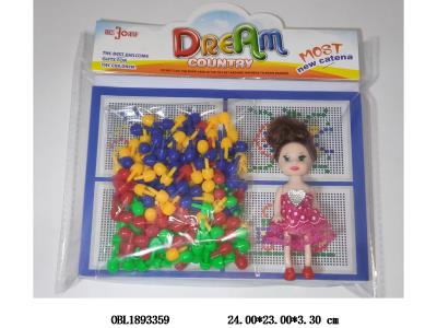 益智蘑菇钉套装 配1只4寸实身小芭芘_OBL1893359