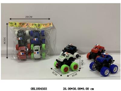 4只装双惯性越野警车 4色混装_OBL1894503