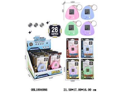 迷你摇杆三角形俄罗斯方块游戏机 2*AG13包电 4色混装 12板装一展示盒_OBL1894986