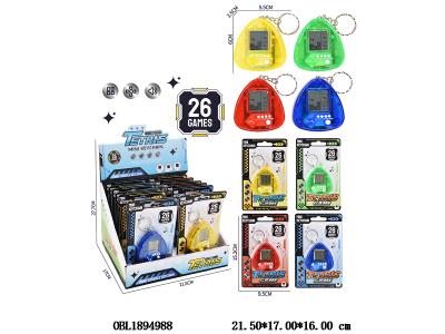 迷你摇杆三角形俄罗斯方块游戏机 2*AG13包电 4色混装 12板装一展示盒_OBL1894988