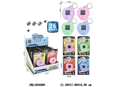 迷你摇杆三角形俄罗斯方块游戏机 2*AG13包电 4色混装 12板装一展示盒_OBL1894989