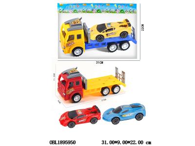 惯性拖头车带惯性跑车 2色混装 跑车3色随机2色混装_OBL1895950