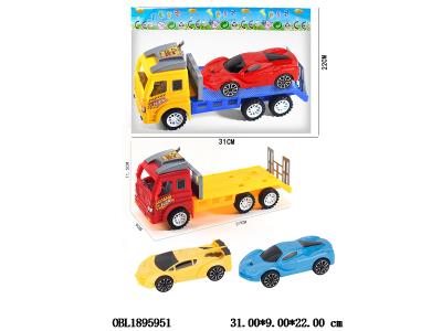 惯性拖头车带惯性跑车 2色混装 跑车3色随机2色混装_OBL1895951
