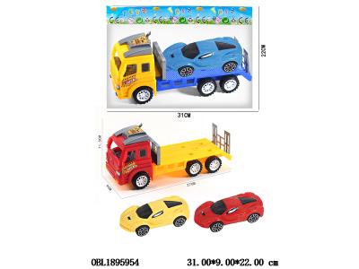 惯性拖头车带惯性跑车 2色混装 跑车3色随机2色混装_OBL1895954