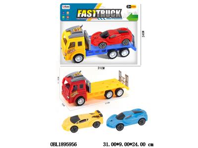 惯性拖头车带惯性跑车 2色混装 跑车3色随机2色混装_OBL1895956