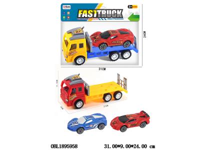 惯性拖头车带惯性跑车 2色混装 跑车随机2色混装_OBL1895958