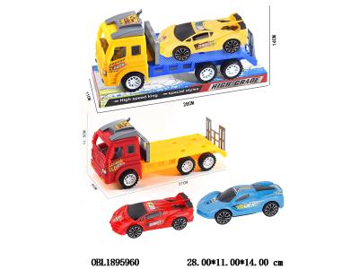 惯性拖头车带惯性跑车 2色混装 跑车3色随机2色混装_OBL1895960