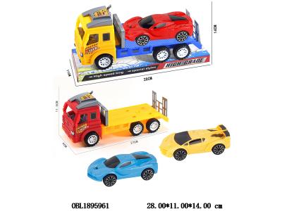 惯性拖头车带惯性跑车 2色混装 跑车3色随机2色混装_OBL1895961