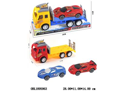 惯性拖头车带惯性跑车 2色混装 跑车随机2色混装_OBL1895963