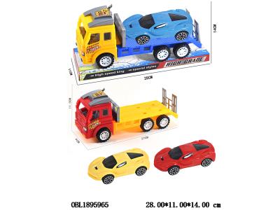 惯性拖头车带惯性跑车 2色混装 跑车3色随机2色混装_OBL1895965