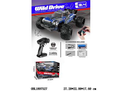 1:18全比例半高速遥控攀爬越野车带灯光 配USB线 车身3.7V包电 遥控器2*AA不包电 2.4G频率_OBL1897527