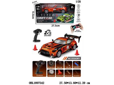 遥控GTR漂移车带灯光 配USB线 车身3.7V包电 遥控器2*AA不包电 2.4G频率_OBL1897542